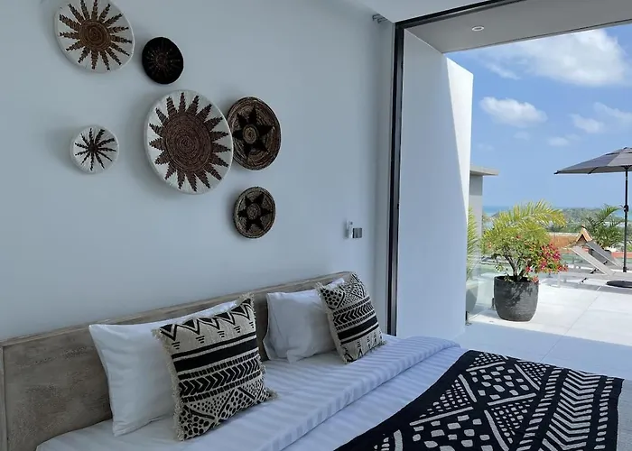 Aura Air 1, Pool & Seaview Villa, Choengmon 500M Ko Samui mit Pool